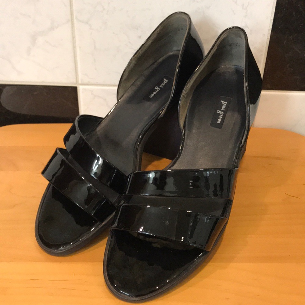 Paul Green Wynn Patent Leather Slide Sandal